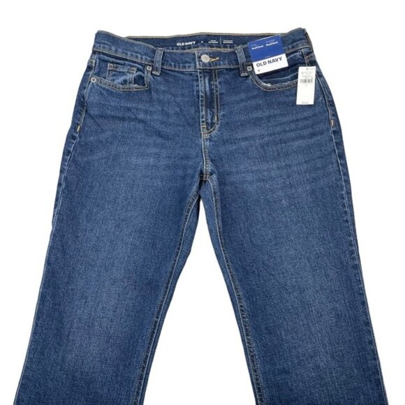 NWT OLD NAVY Mid Rise Boyfriend Jean Sz 0 Blue - Picture 3 of 6